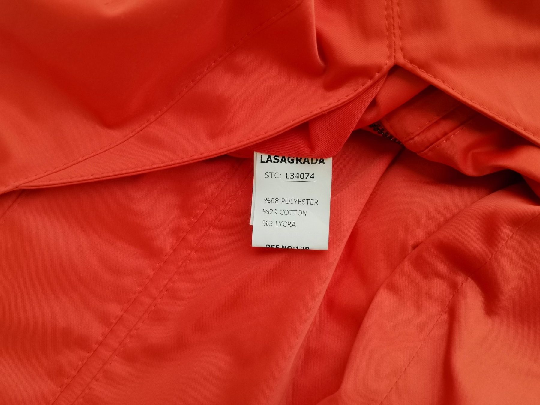 LASAGRADA Size 42 Color Pomarańczowy W serek Sukienka Bodycon Bezrękawnik Do Kolan