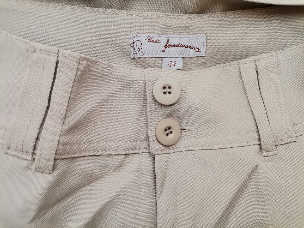 Stradivarius Size 34 Color Beżowy Spodnie Eleganckie