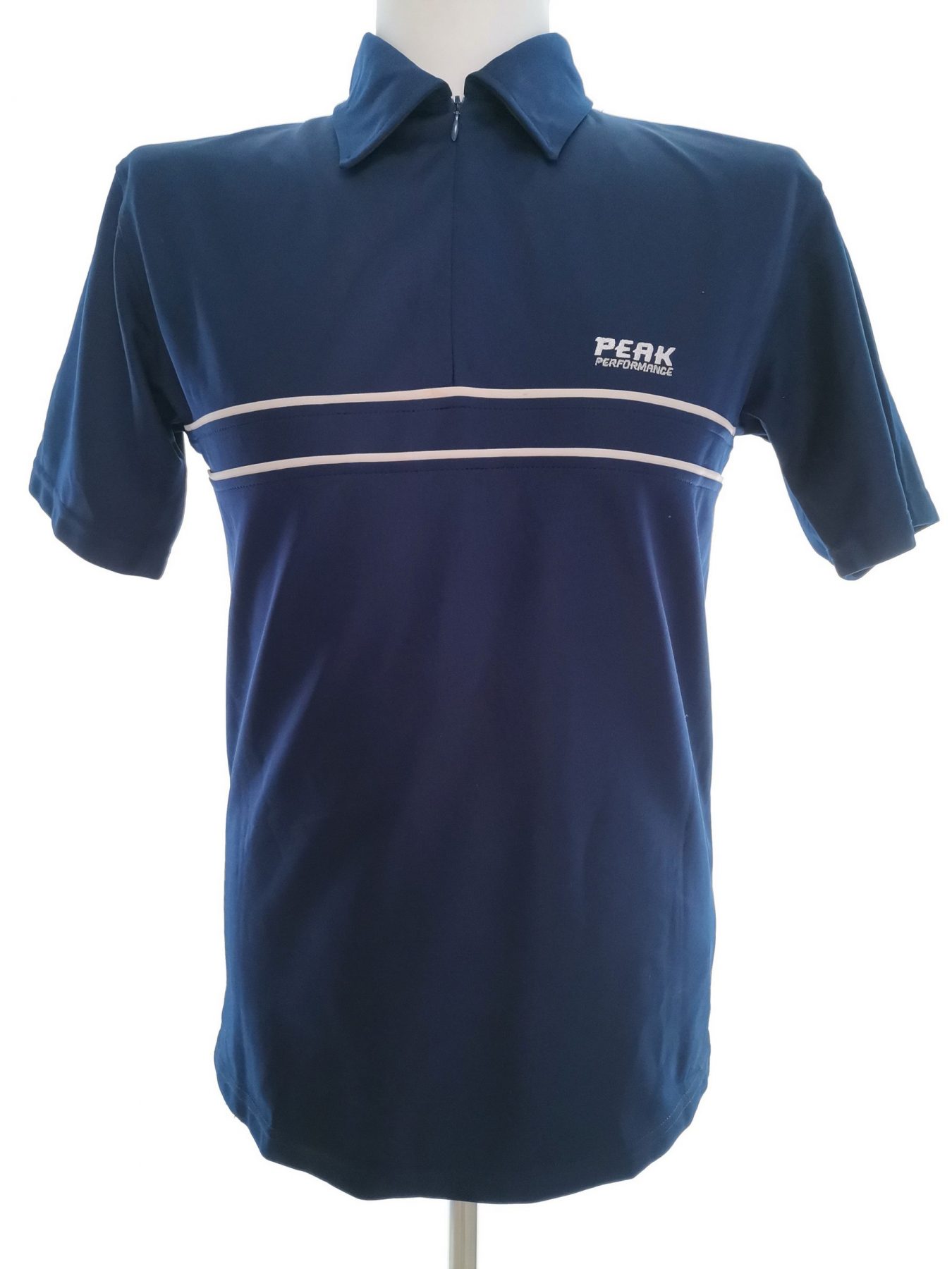 Peak performance Size M Color Granatowy Kołnierz Męska Koszula Polo Krótki rękaw