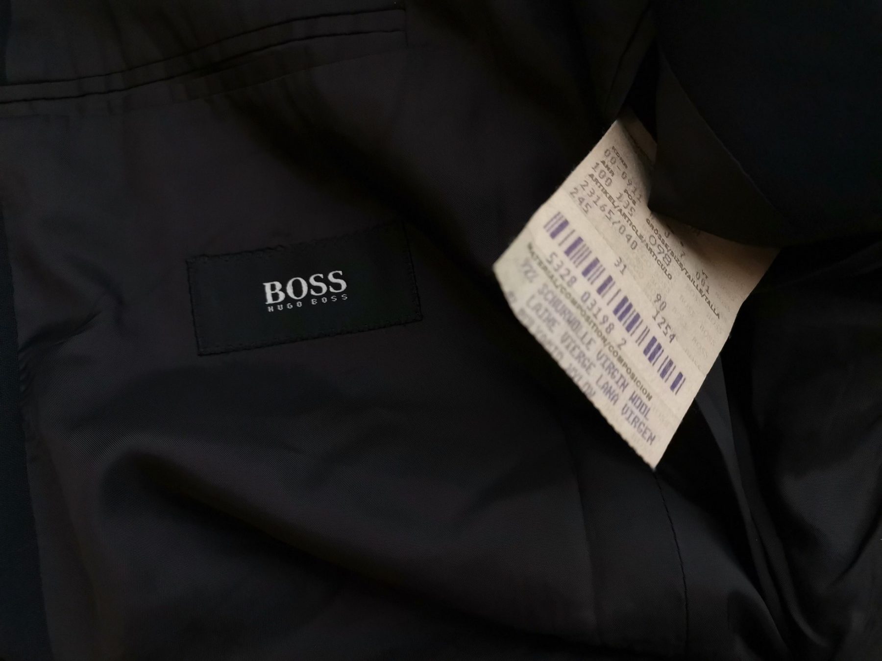 Hugo Boss Size 98 (L) Color Granatowy Męska Marynarka Długi rękaw Fabric Schurwolle