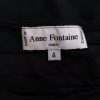 Anne Fontaine Size 4 (42) Color Czarny W łódkę Bluzka Bezrękawnik