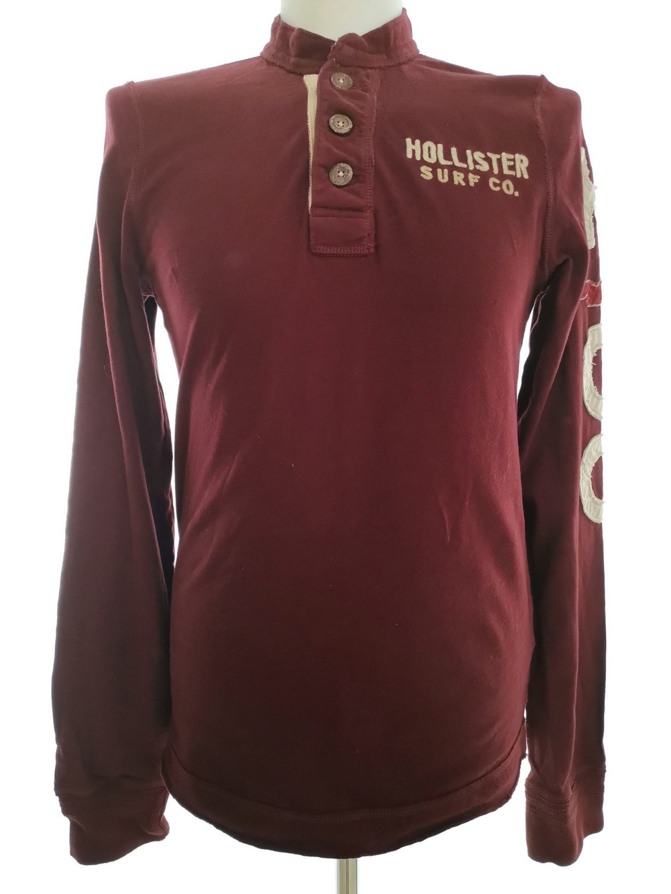 Hollister Size M Color Bordowy Męski Sweter Długi rękaw Fabric Bawełna 100%