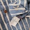 American Eagle Size XL Color Niebieski Pasy Kołnierz Męska Koszula Casual Krótki rękaw Fabric Bawełna 100%