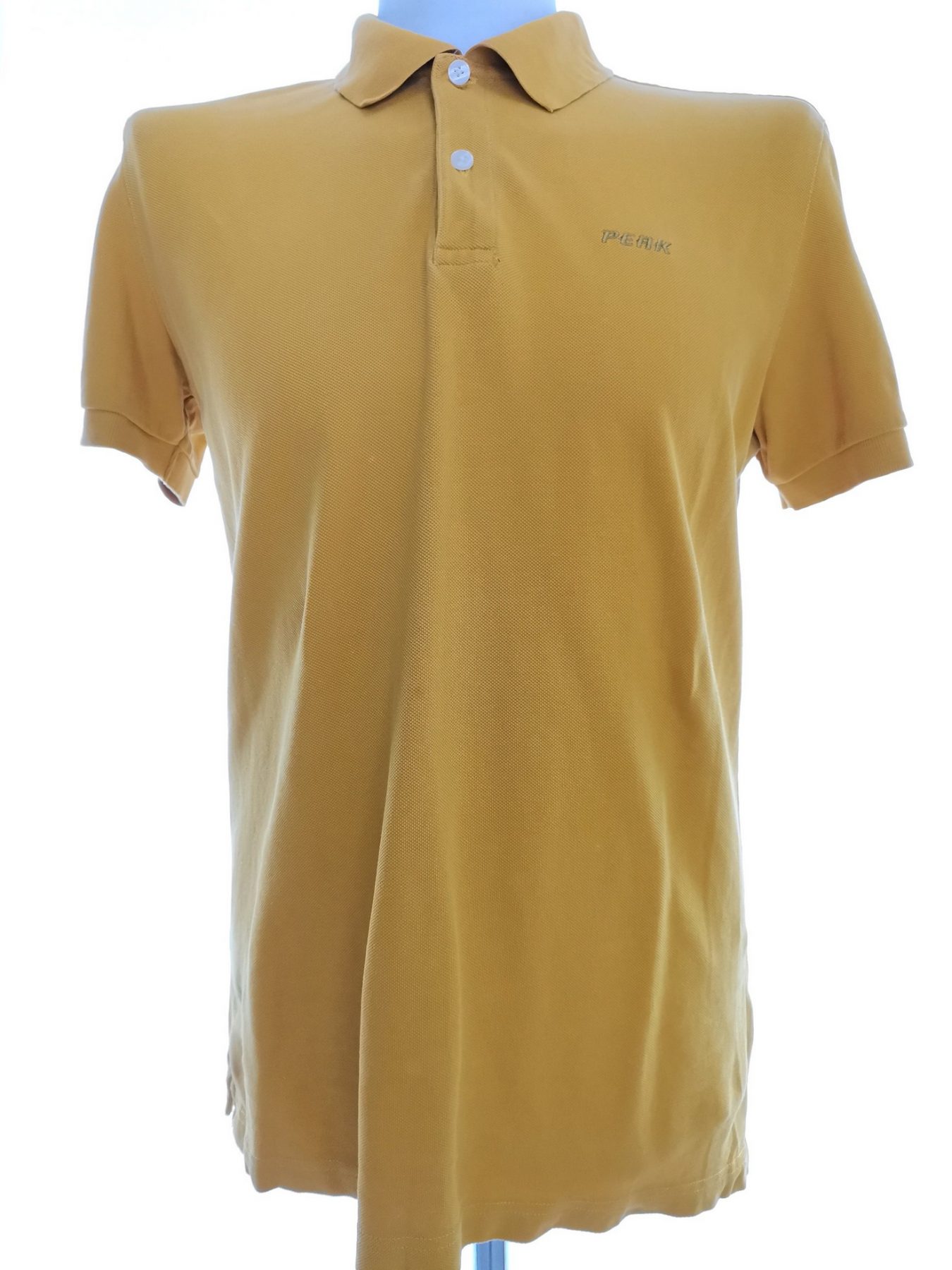 Peak performance Size M Color Żółty Kołnierz Męska Koszula Polo Krótki rękaw Fabric Bawełna 100%