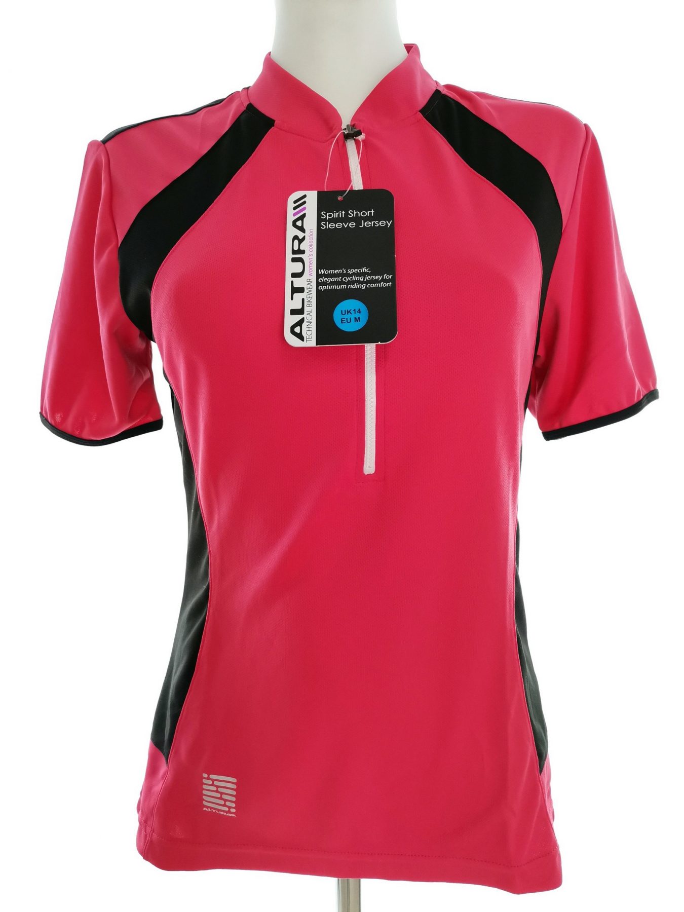 ALTURA technical bikewear Size 14 (42) Color Różowy Kołnierz Koszulka Polo Krótki rękaw