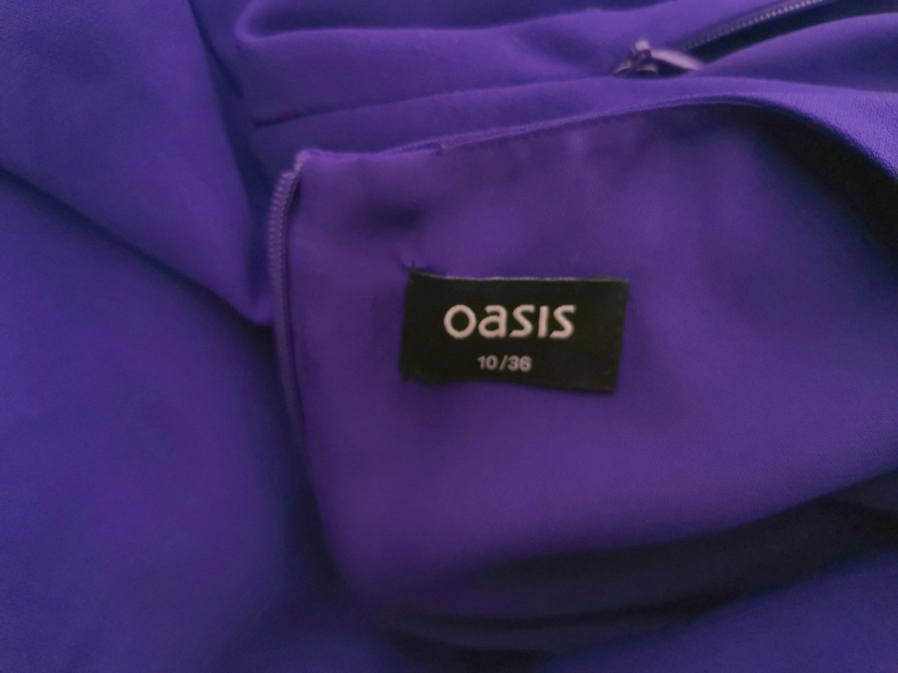 Oasis Size 10 (36) Color Fioletowy W serek Suknia Balowa Sukienka Wieczorowa Bezrękawnik Do Kolan