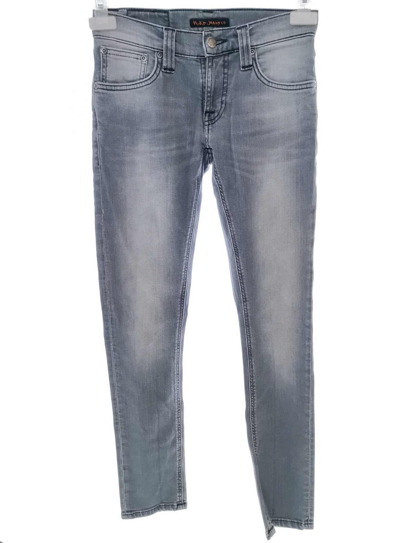 NUDIE Size W25 L30 Color Szary Spodnie Jeansy Fabric Bawełna 100%