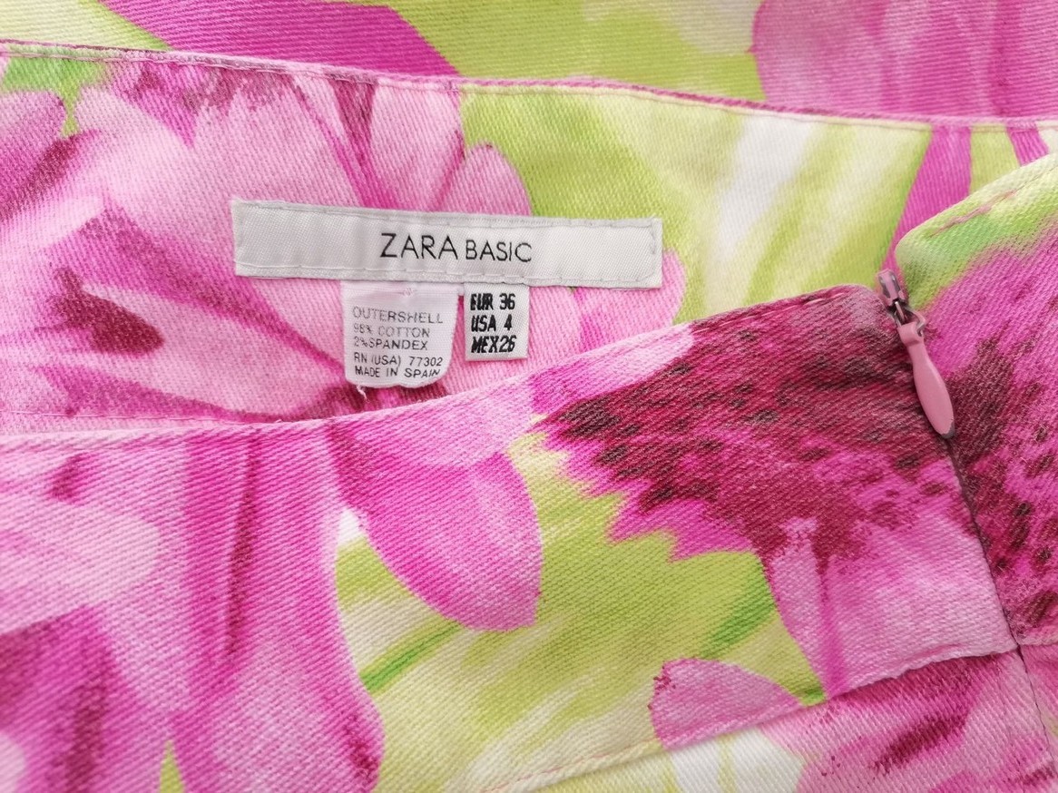 ZARA BASIC Size 36 Color Zielony Spodnie Rybaczki Fabric Bawełna