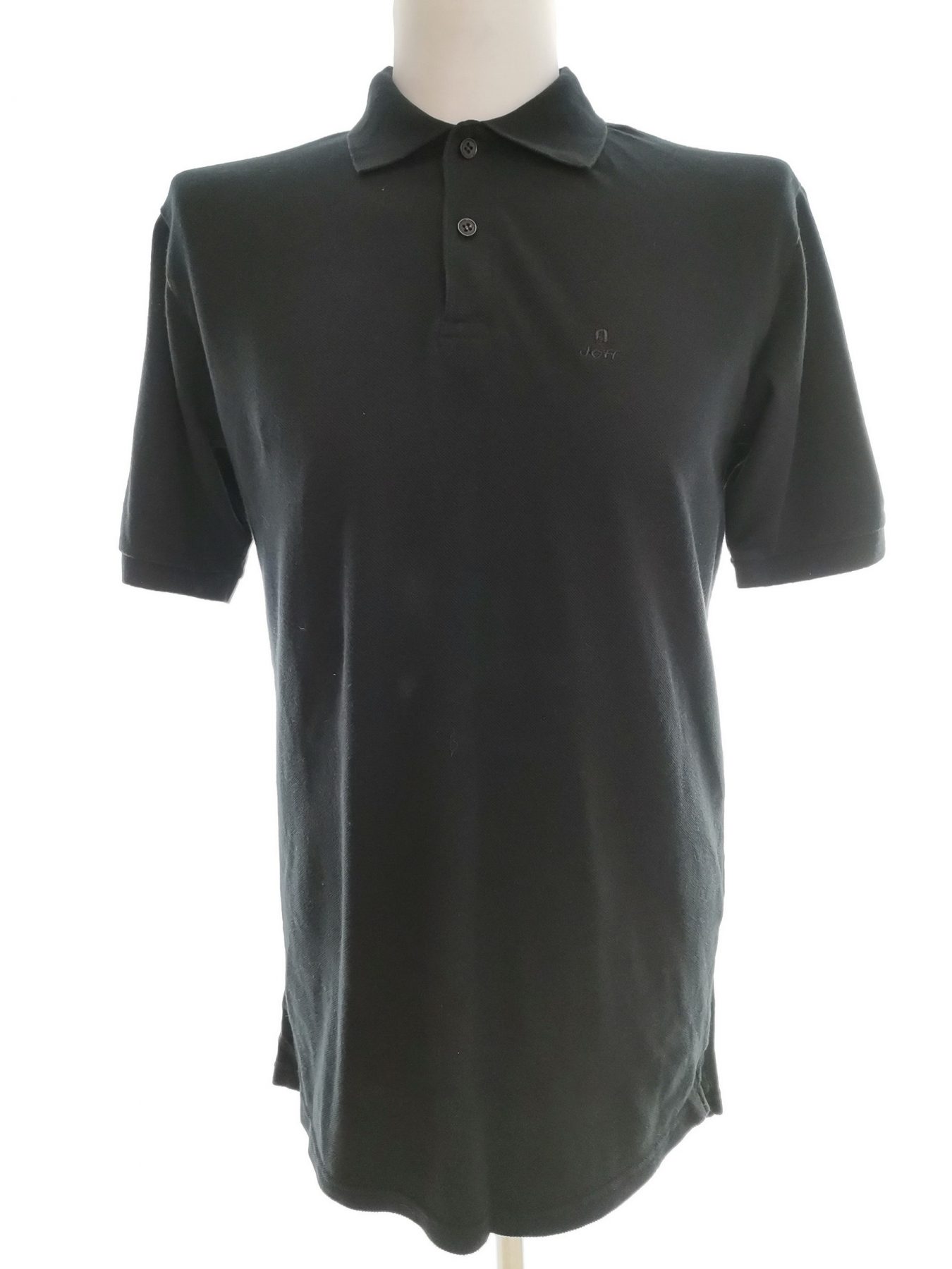 Jeff Size L Color Czarny Kołnierz Męska Koszula Polo Krótki rękaw Fabric Bawełna 100%