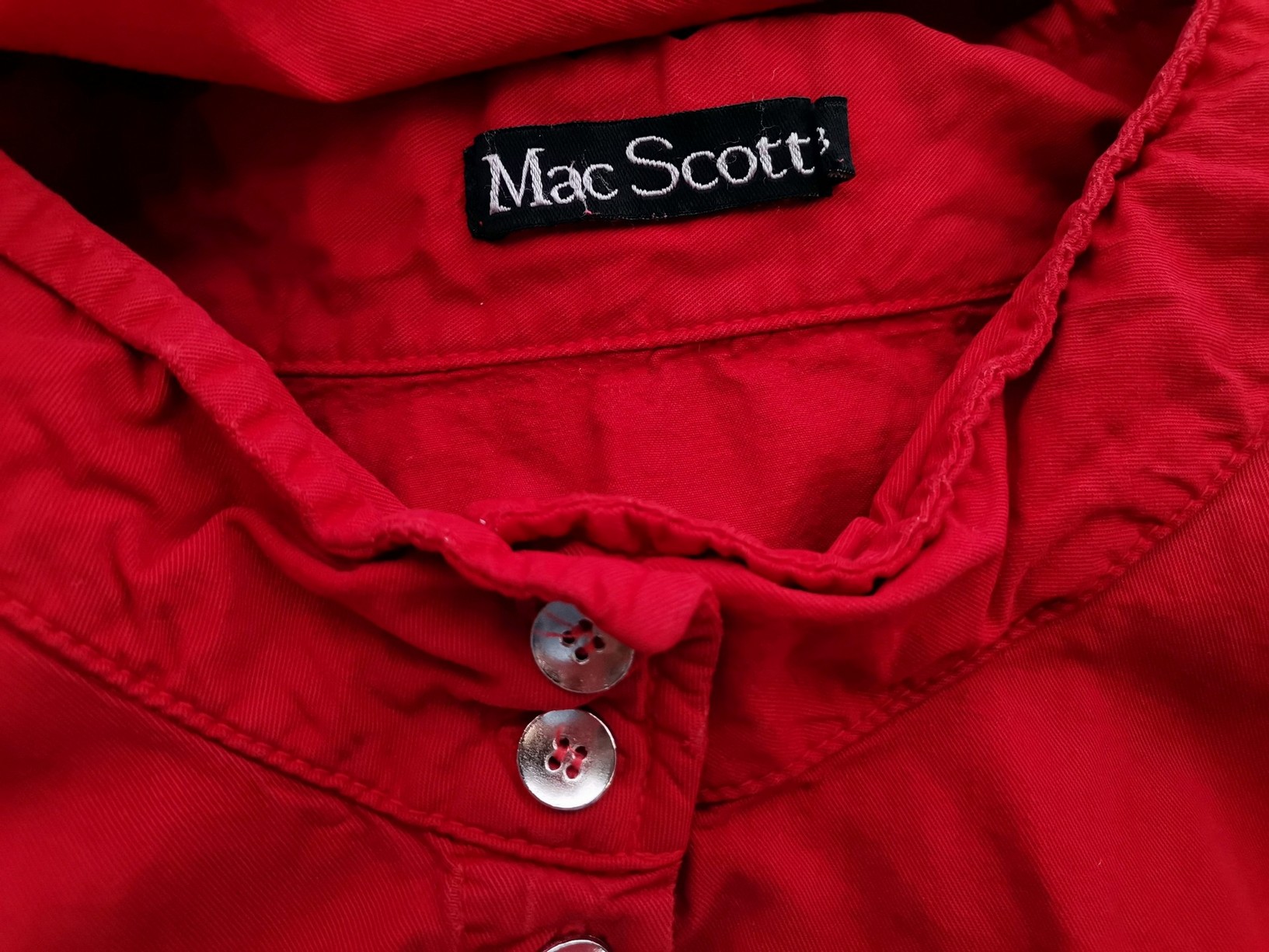 Mac Scott Size 48 Color Czerwony Pół golf Sukienka Prosta Długi rękaw Do Kolan Fabric Lyocell 100%