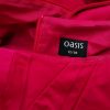 Oasis Size 12 (38) Color Fuksja Okrągły dekolt Sukienka Ołówkowa Krótki rękaw Do Kolan Fabric Bawełna