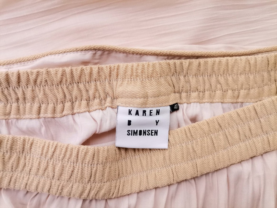 Karen by Simonsen Size 40 Color Beżowy Spodnie Casual Fabric Wiskoza