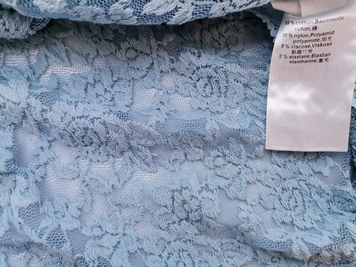 Marc Cain Size 6 (34) Color Niebieski Okrągły dekolt Bluzka Bezrękawnik Fabric Bawełna