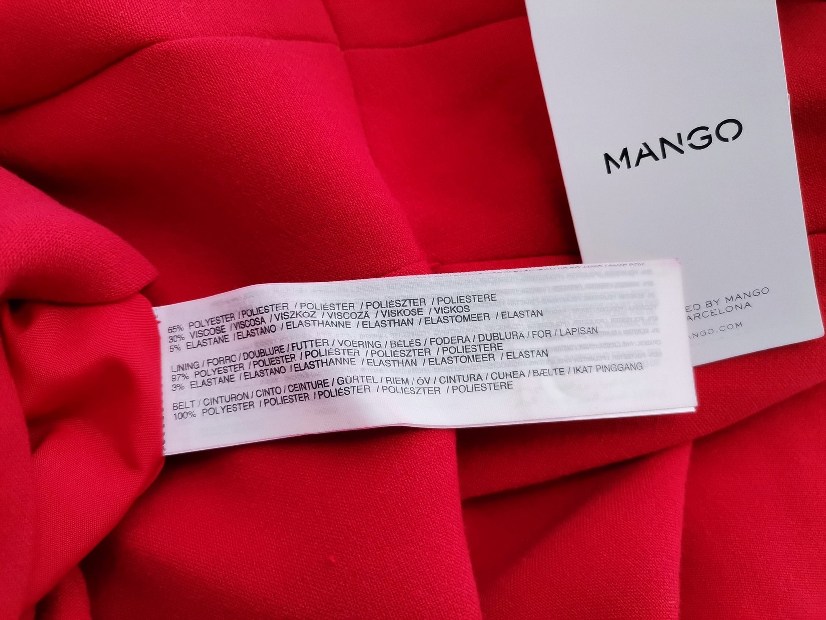 Mango Size S Color Czerwony W serek Sukienka Ołówkowa Bezrękawnik Do Kolan