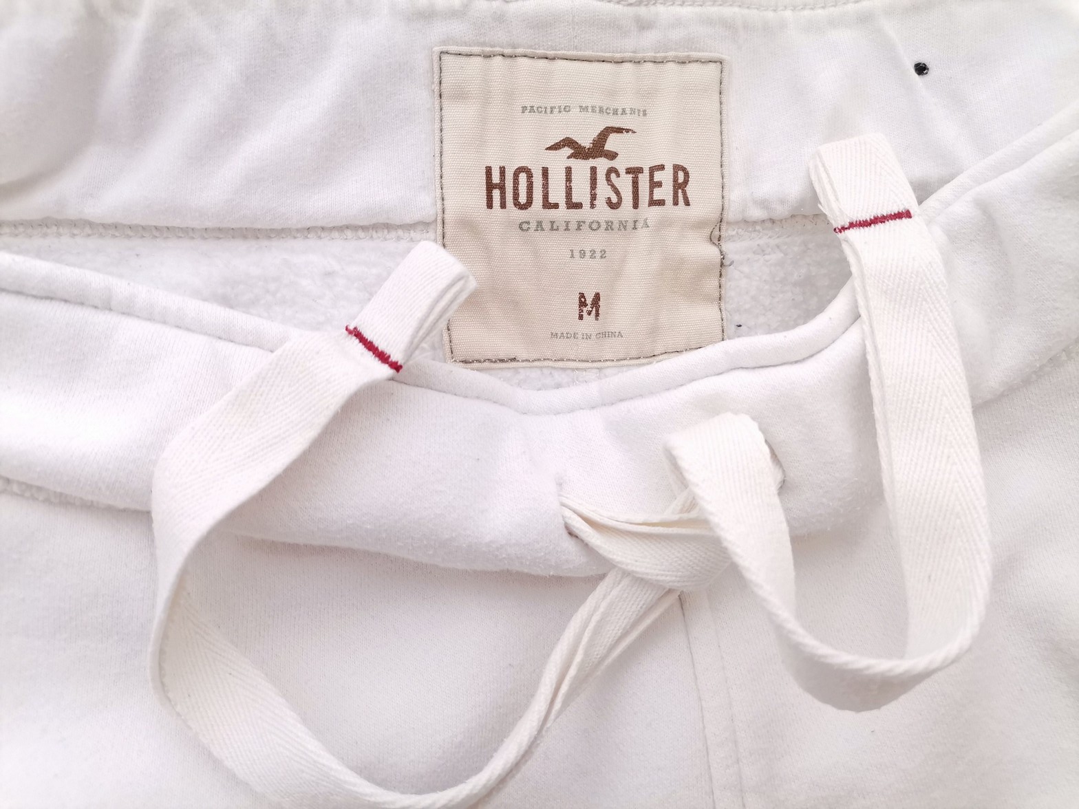 Hollister Size M Color Biały Spodnie Casual Fabric Bawełna