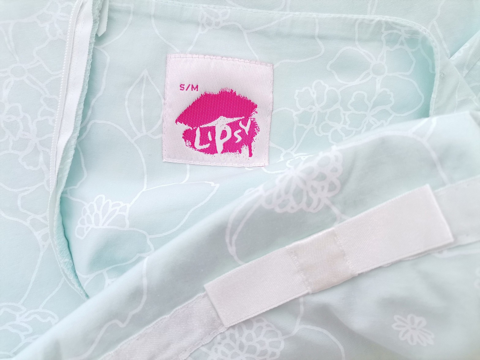 Lipsy Size S/M Color Miętowy Spódnica Rozkloszowana Do Kolan Fabric Bawełna