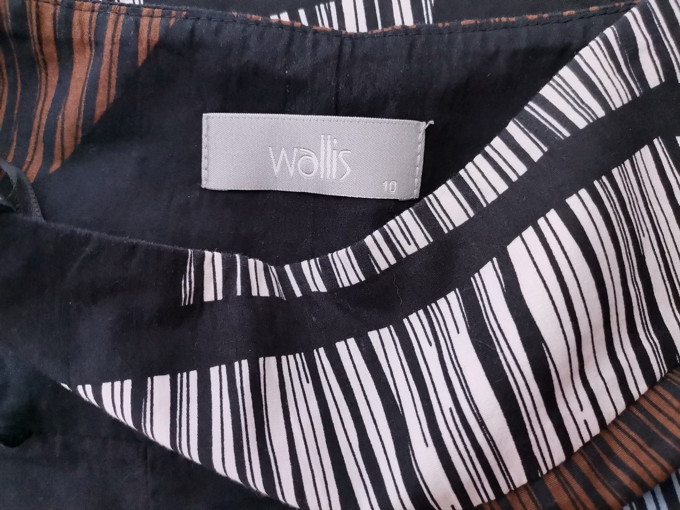 Wallis Size 10 (38) Color Brązowy Spódnica Trapezowa Midi Fabric Bawełna 100%