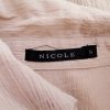 Nicole Size S Color Beżowy Kołnierz Bluzka Zapinana Krótki rękaw Fabric Bawełna 100%