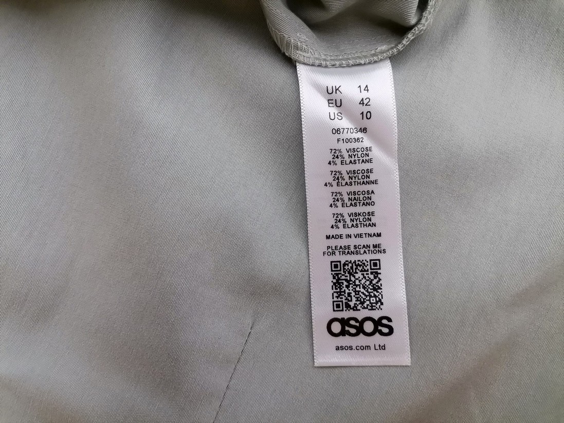 ASOS Size 14 (42) Color Miętowy Spódnica Maxi Długa Fabric Wiskoza