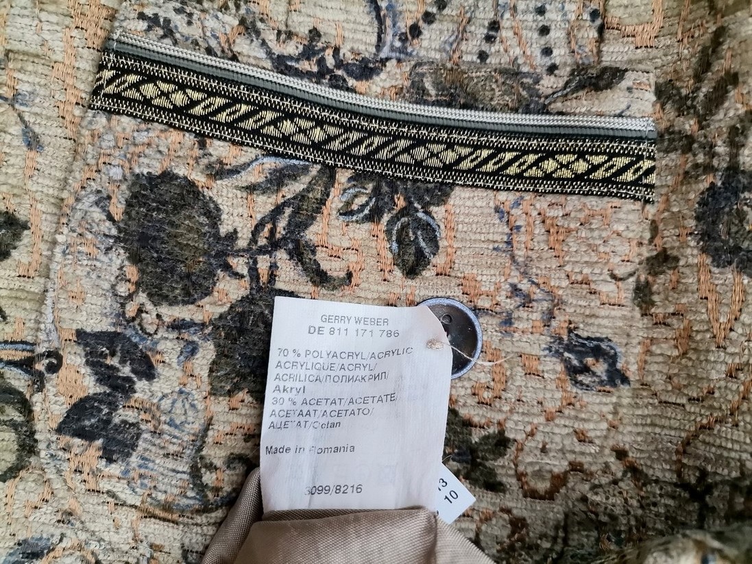 Gerry weber Size 40 Color Zielony Kołnierz Żakiet z zapięciem Długi rękaw