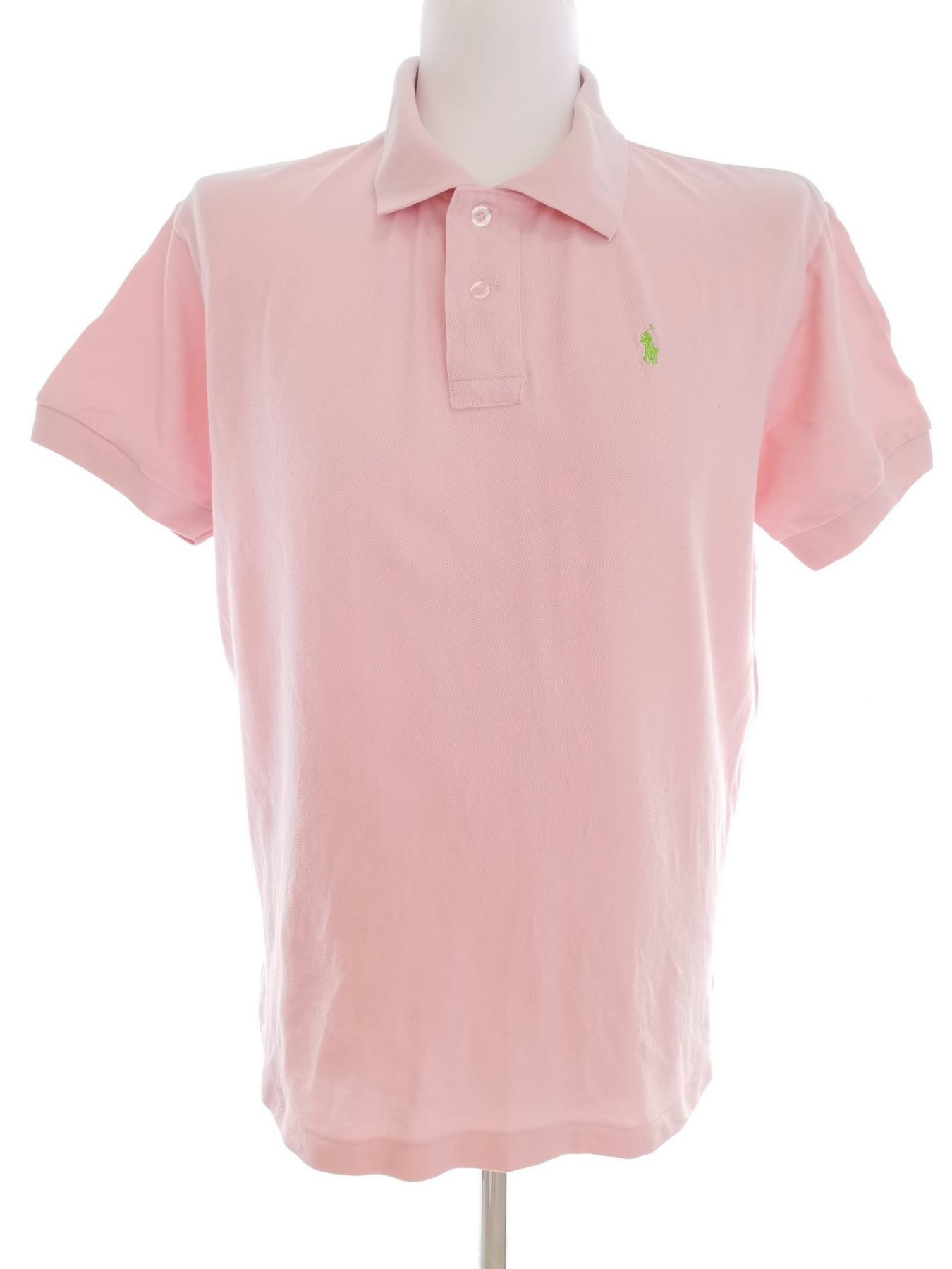 Polo Ralph Lauren Size XL Color Różowy Kołnierz Męska Koszula Polo Krótki rękaw Fabric Bawełna 100%