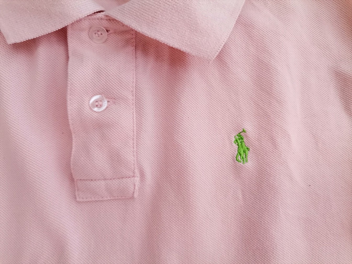 Polo Ralph Lauren Size XL Color Różowy Kołnierz Męska Koszula Polo Krótki rękaw Fabric Bawełna 100%