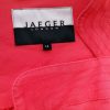 Jaeger Size 14 (42) Color Pomarańczowy Kołnierz Żakiet Wiązany Krótki rękaw Fabric Bawełna