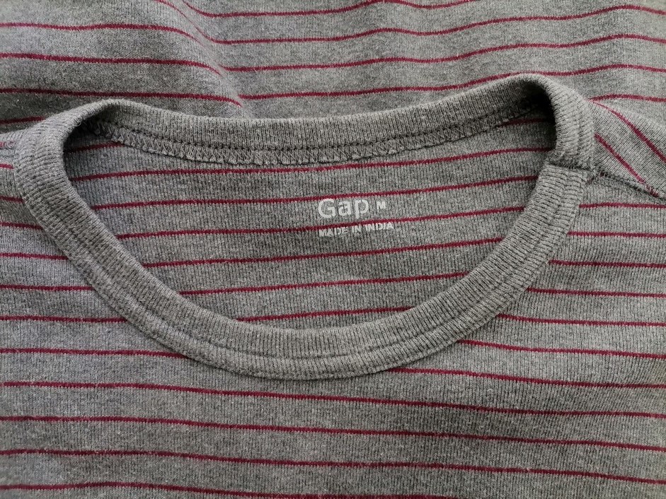 Gap Size M Color Szary Pasy Męski Sweter Długi rękaw Fabric Bawełna 100%