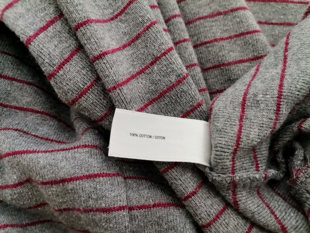 Gap Size M Color Szary Pasy Męski Sweter Długi rękaw Fabric Bawełna 100%