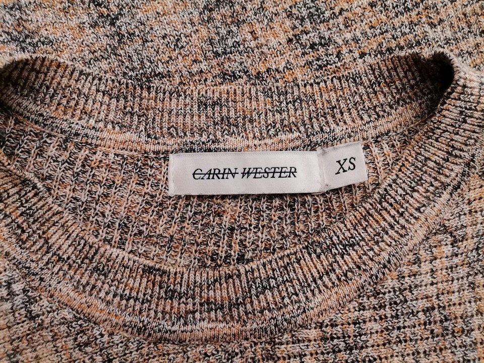 Carin Wester Size XS Color Beżowy Crew Neck Bluzka Długi rękaw Fabric Bawełna