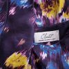 Closet Size 10 (38) Color Fioletowy Okrągły dekolt Sukienka Mini Krótki rękaw Krótka Fabric Bawełna