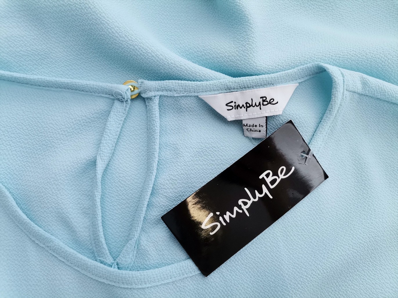 SimplyBe Size 18 (46) Color Niebieski Okrągły dekolt Tunika Bluzka Bezrękawnik