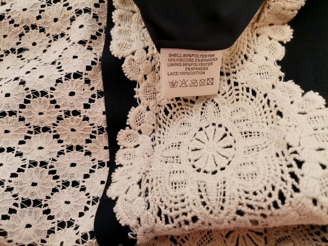 Darling Size XL Color Czarny Okrągły dekolt Sukienka Mini Krótki rękaw Krótka