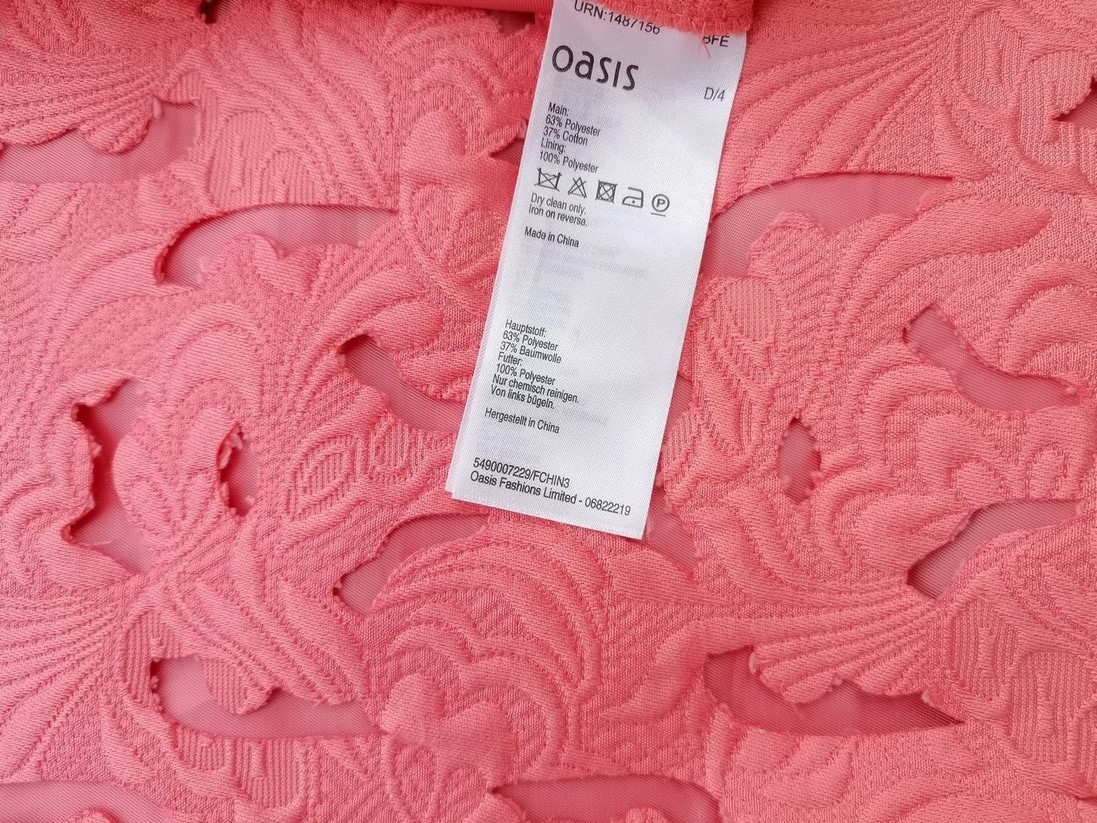 Oasis Size 14 (40) Color Różowy Spódnica Trapezowa Midi