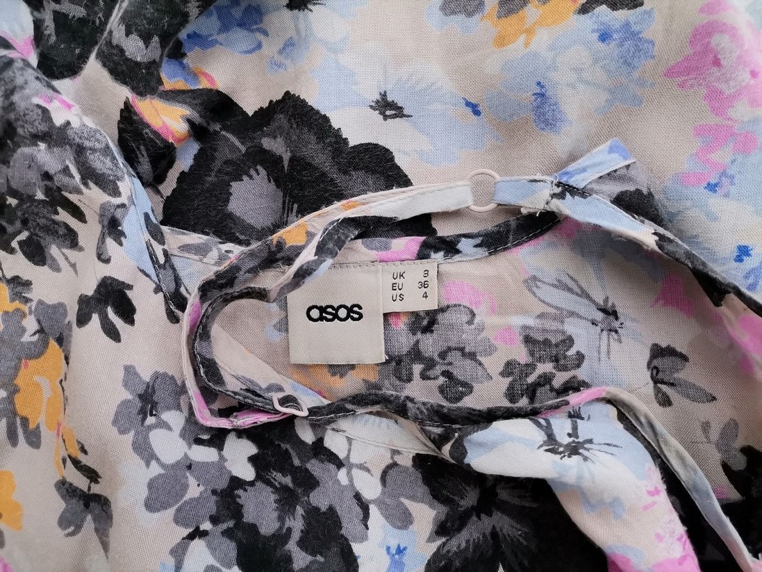 ASOS Size 8 (36) Color Szary Okrągły dekolt Sukienka Maxi Bezrękawnik Długa Fabric Wiskoza 100%