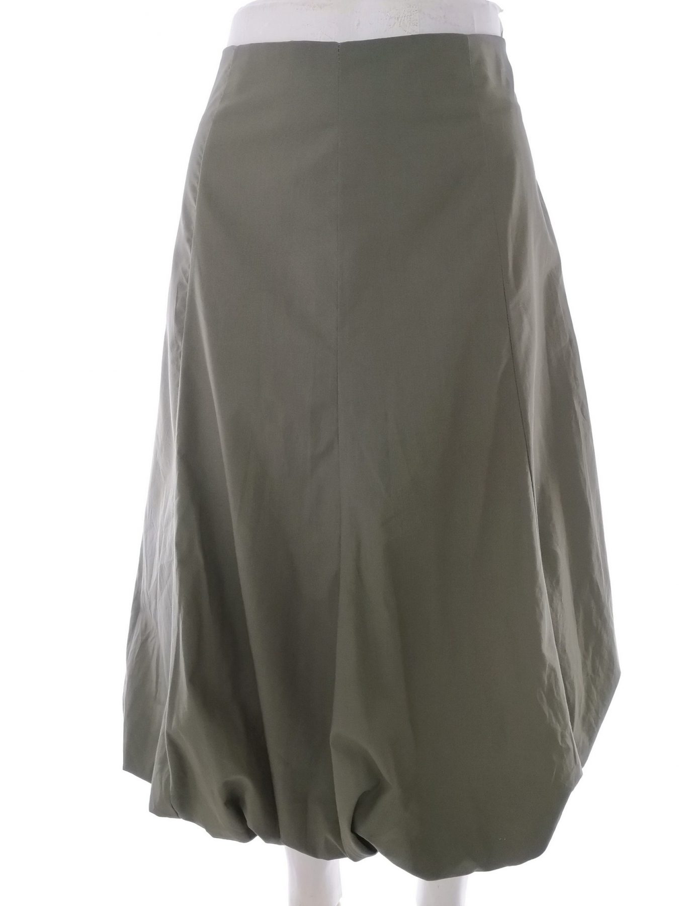 Closet Size 10 (38) Color Khaki Spódnica Trapezowa Midi Fabric Bawełna 100%