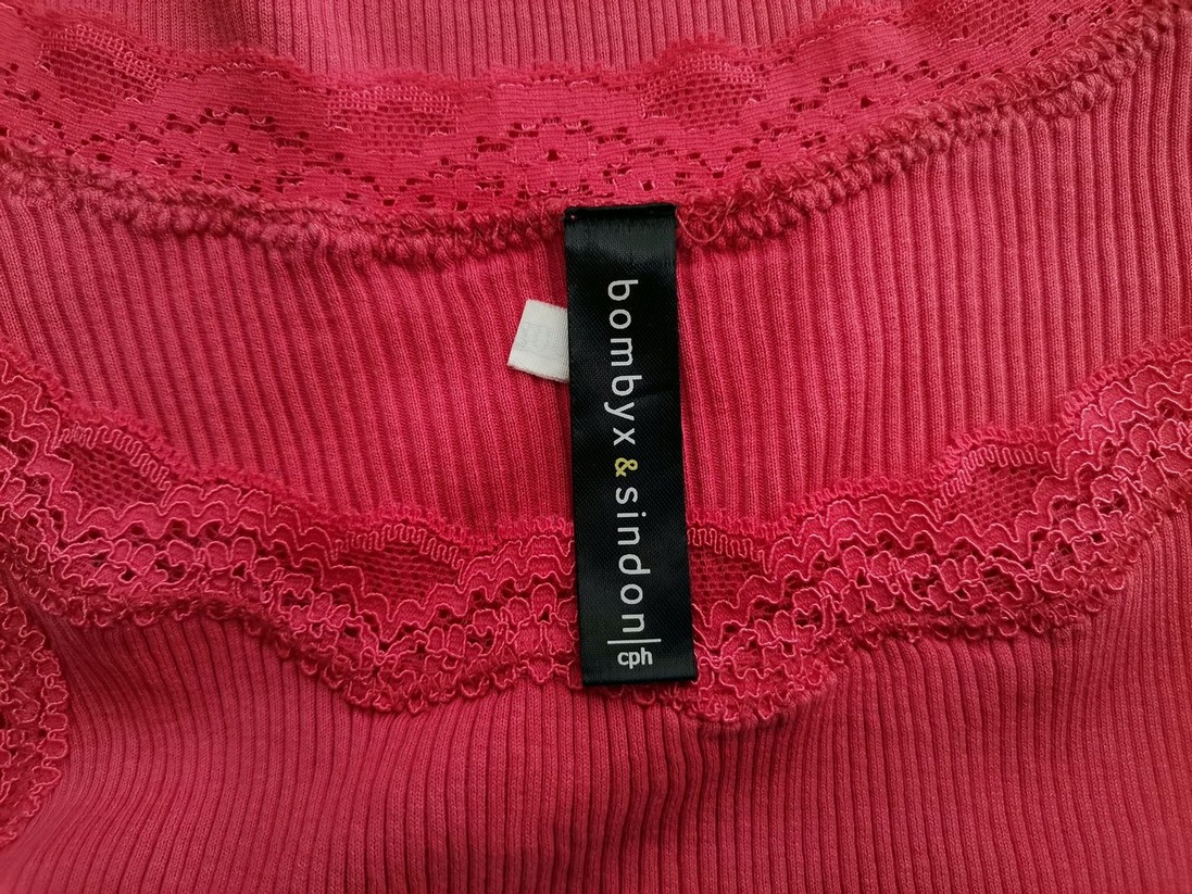 Size M Color Różowy Dekolt U Bluzka Bezrękawnik Fabric Jedwab