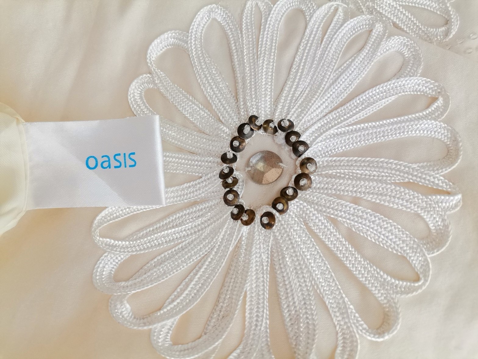 Oasis Size 38/40 Color Kremowy Odkryte Ramiona Sukienka Letnia Bezrękawnik Midi Fabric Bawełna