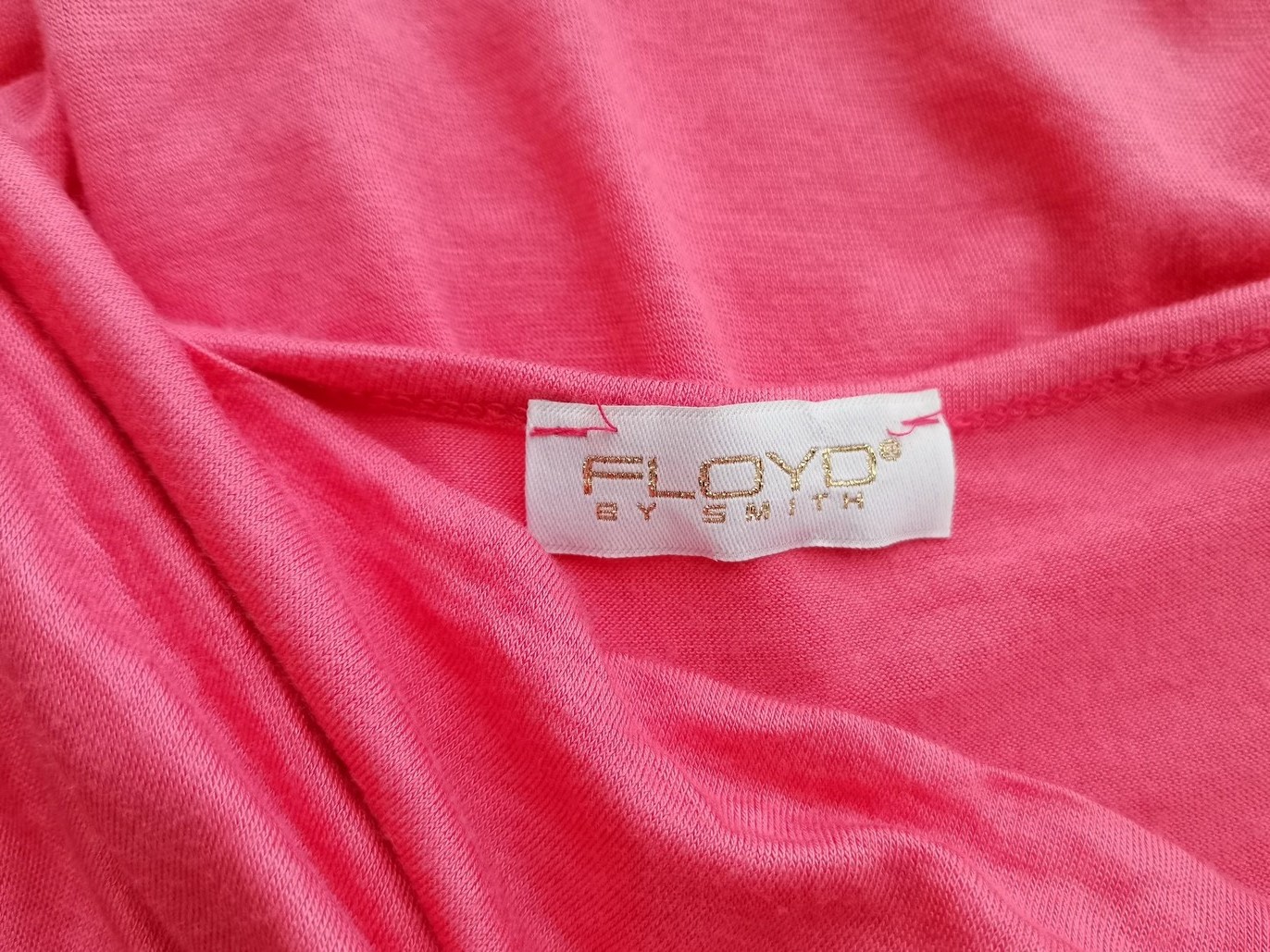 Floyd by Smith Size M Color Różowy Drapowany dekolt Tunika Bluzka Bezrękawnik Fabric Wiskoza