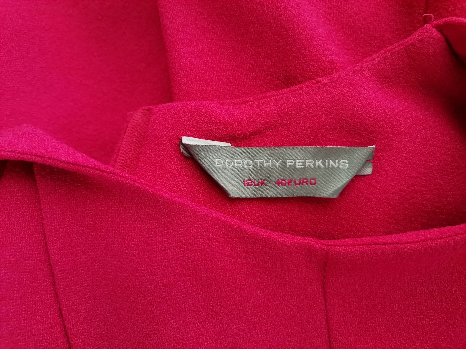 Dorothy perkins Size 12 (40) Color Różowy Okrągły dekolt Sukienka Elegancka Bezrękawnik Do Kolan