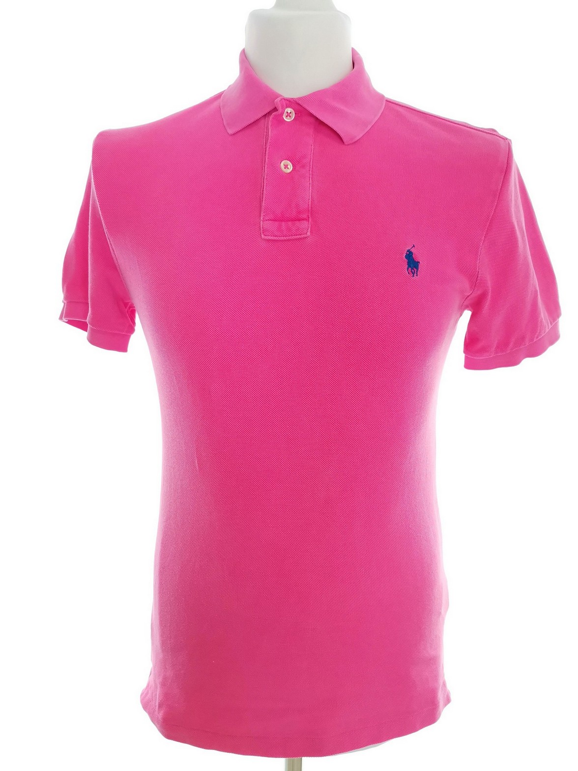 Polo Ralph Lauren Size M Color Różowy Kołnierz Męska Koszula Polo Krótki rękaw Fabric Bawełna 100%