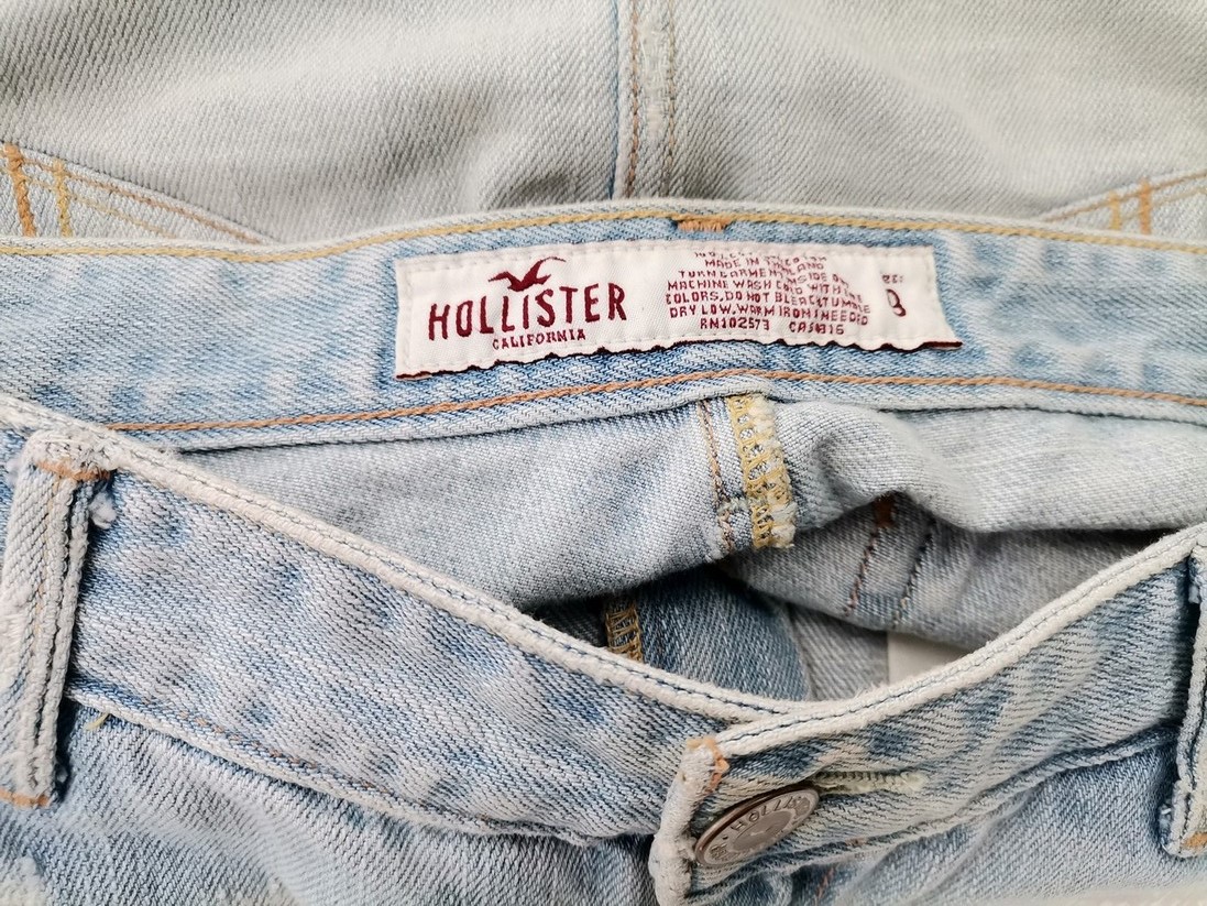 Hollister Size 9 (44) Color Niebieski Spódnica Mini Krótka Fabric Bawełna 100%