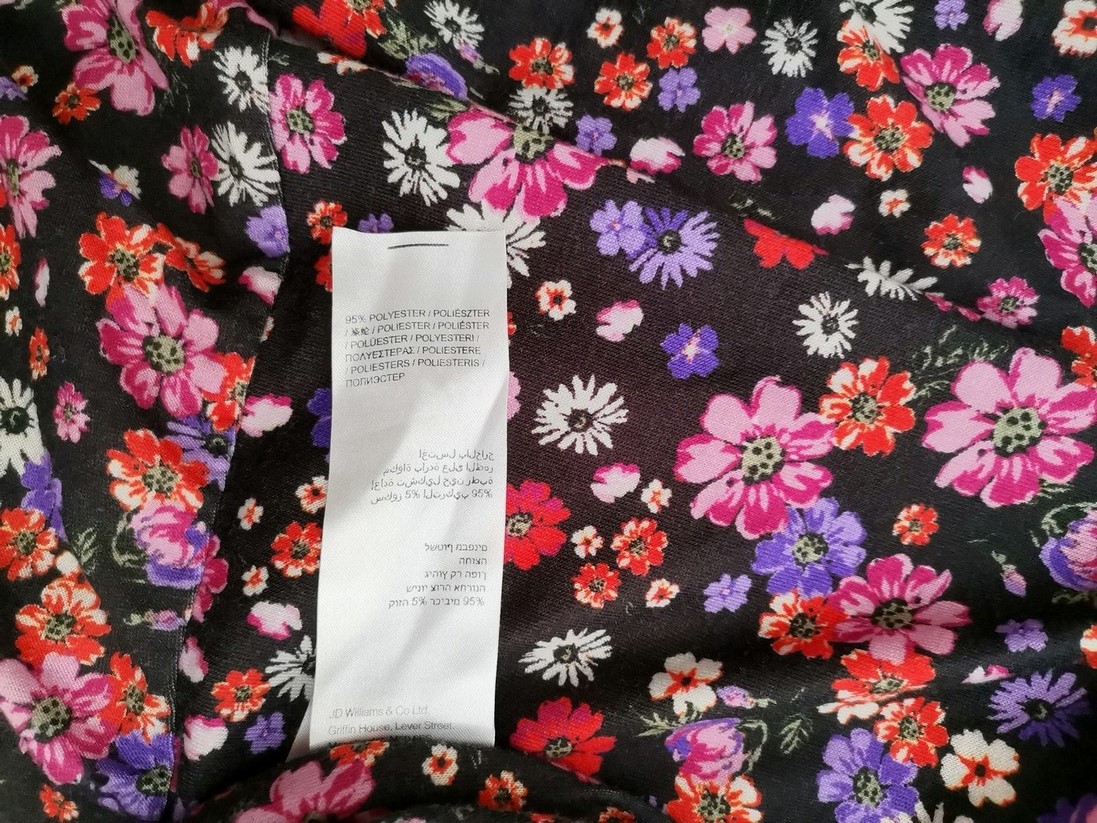 SimplyBe Size 22 (50) Color Czarny W serek Sukienka Prosta Długi rękaw Do Kolan