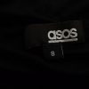 ASOS Size 8 (36) Color Czarny Dekolt Serce Sukienka Ołówkowa Krótki rękaw Do Kolan Fabric Wiskoza 100%