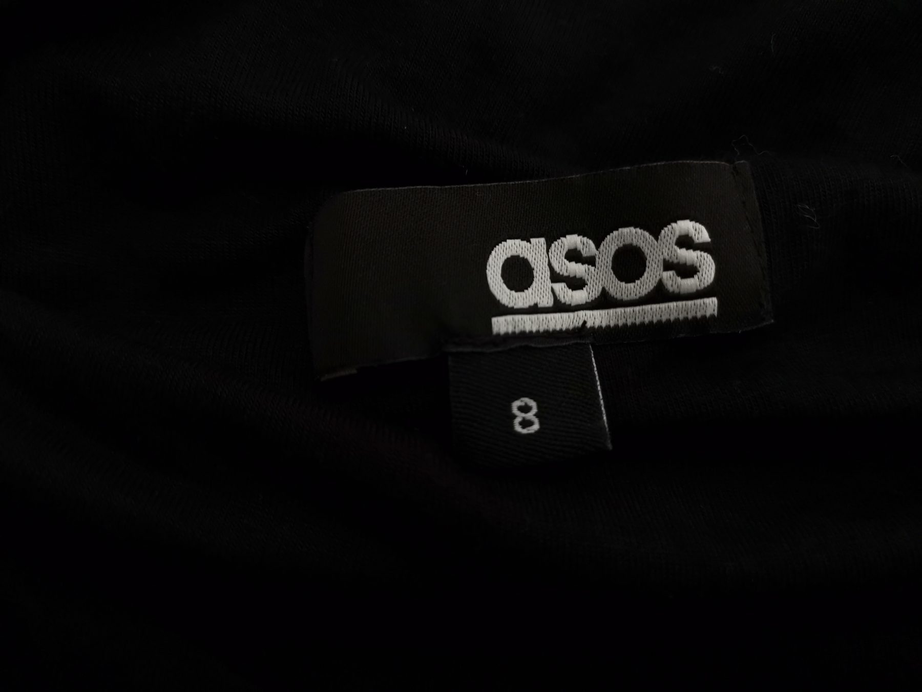 ASOS Size 8 (36) Color Czarny Dekolt Serce Sukienka Ołówkowa Krótki rękaw Do Kolan Fabric Wiskoza 100%