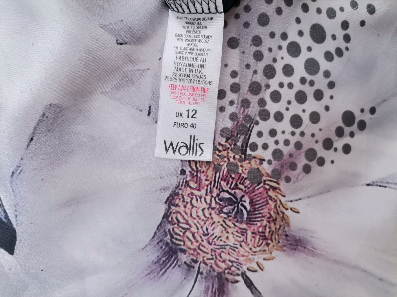 Wallis Size 12 (40) Color Czarny W łódkę Tunika Bluzka Długi rękaw