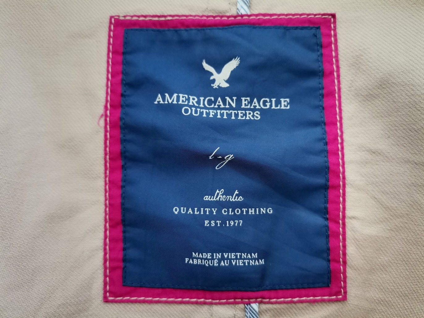 American Eagle Size 38/40 Color Beżowy Kołnierz Żakiet z zapięciem Rękaw 3/4