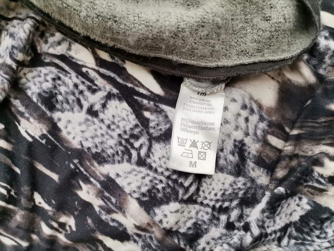 Andrea Size M Color Szary Drapowany dekolt Sukienka Sweterkowa Długi rękaw Krótka Fabric Wiskoza