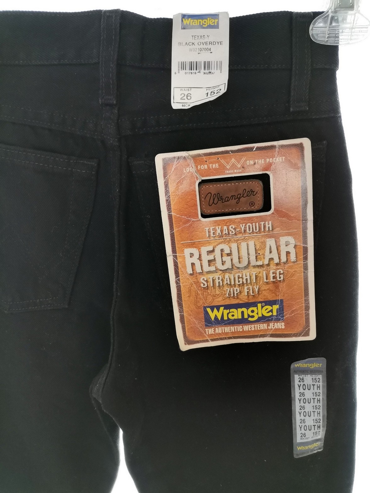 Wrangler Size 26 Color Czarny Spodnie Jeansy Fabric Bawełna 100%