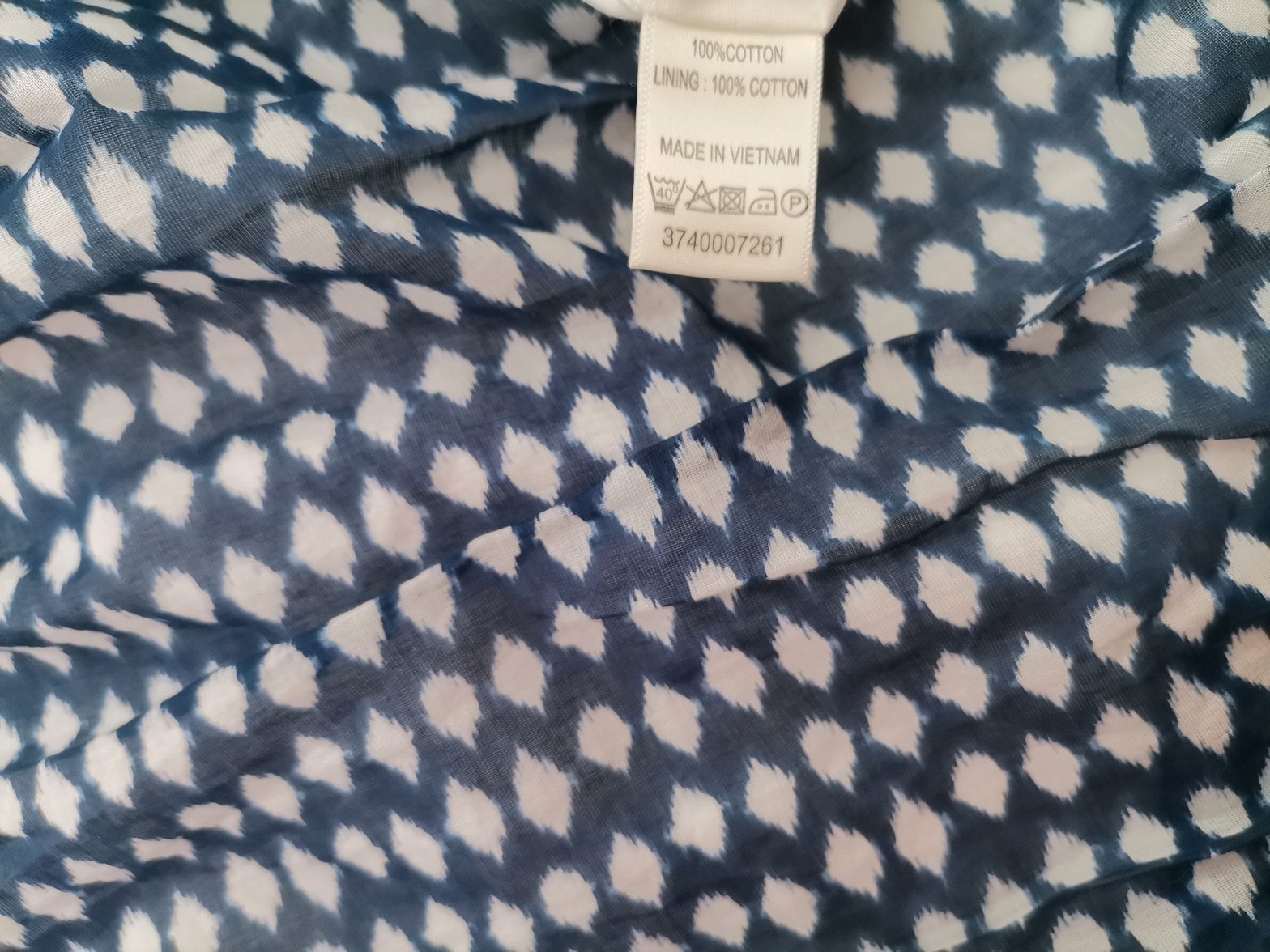 Oasis Size 12 (38) Color Niebieski Spódnica Trapezowa Do Kolan Fabric Bawełna 100%